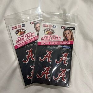 University of Alabama game face stickers